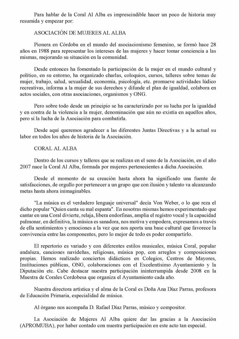 La Coral al ALba